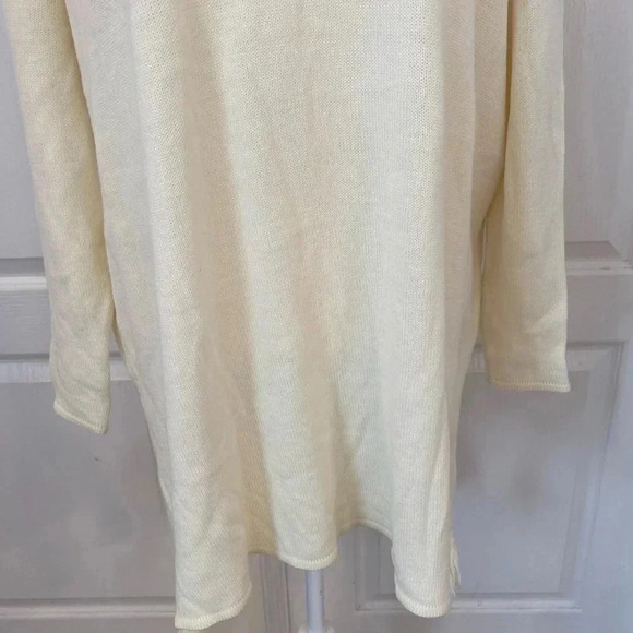 Linda Lundstrom Womens Cream Wool Blend Tunic Sweater - Picture 3 of 9